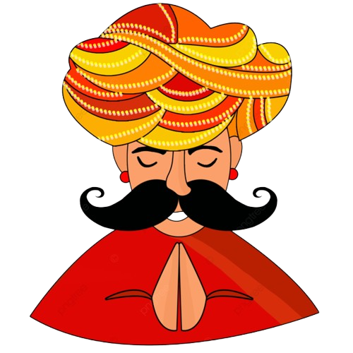 pngtree rajasthani men with turban and mustache vector face illustration png image 9127053 removebg preview